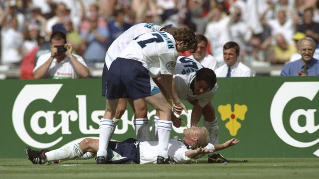 Paul Gascoigne's famous 'dentist chair' celebration in 1996 remains one of England's most memorable moments